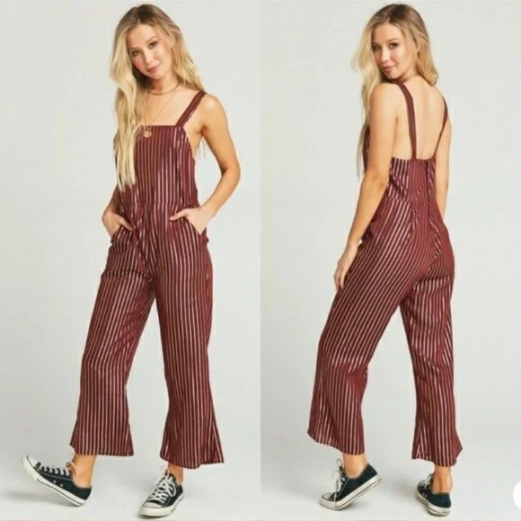 Show Me Your Mumu Striped Yvonne Metallic Jumpsuit - Picture 4 of 12